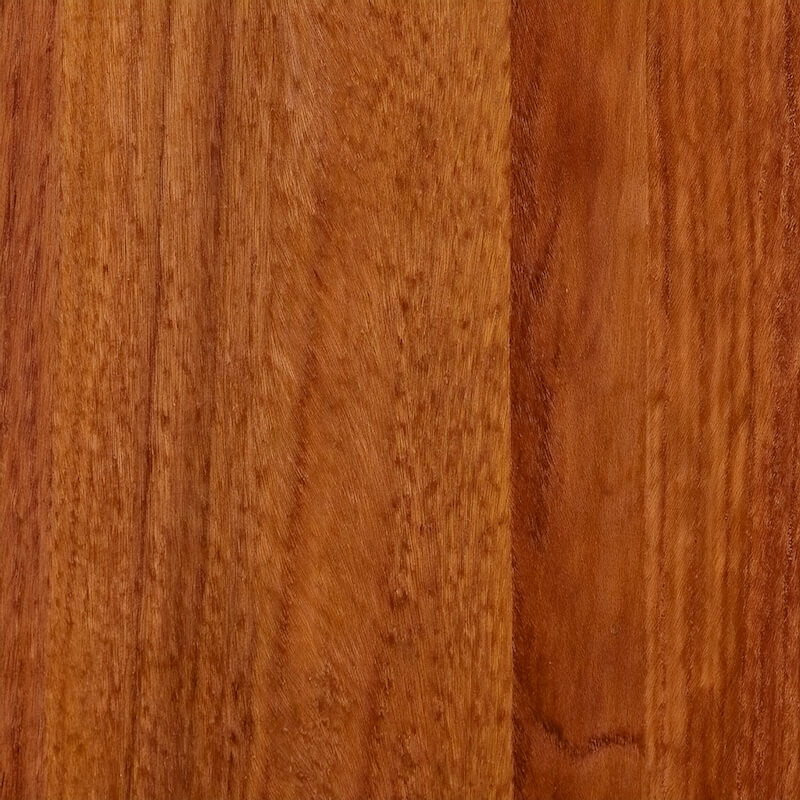 Afrormosia, een populaire houtsoort voor poorten met warme, goudbruine uitstraling